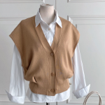 V-Neck High-Quality Slimline Open Vest Jacket