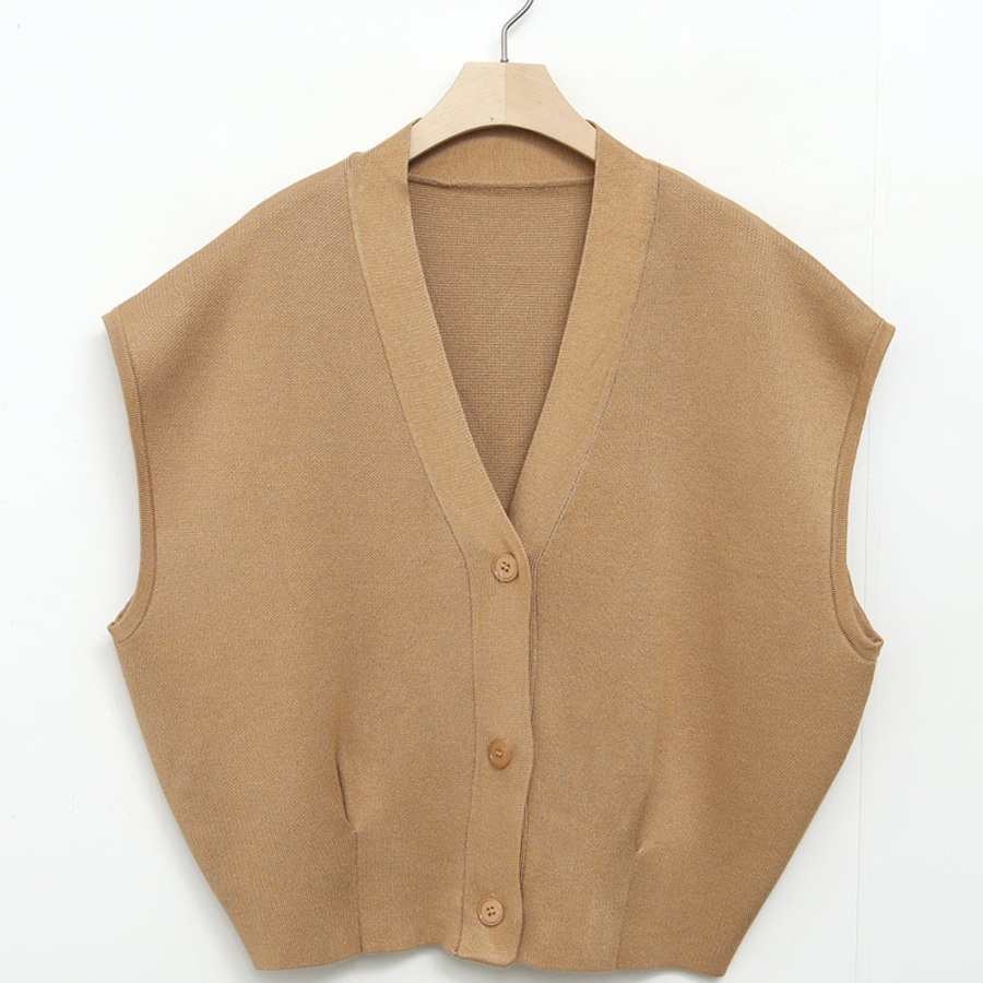 V-Neck High-Quality Slimline Open Vest Jacket