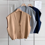 V-Neck High-Quality Slimline Open Vest Jacket