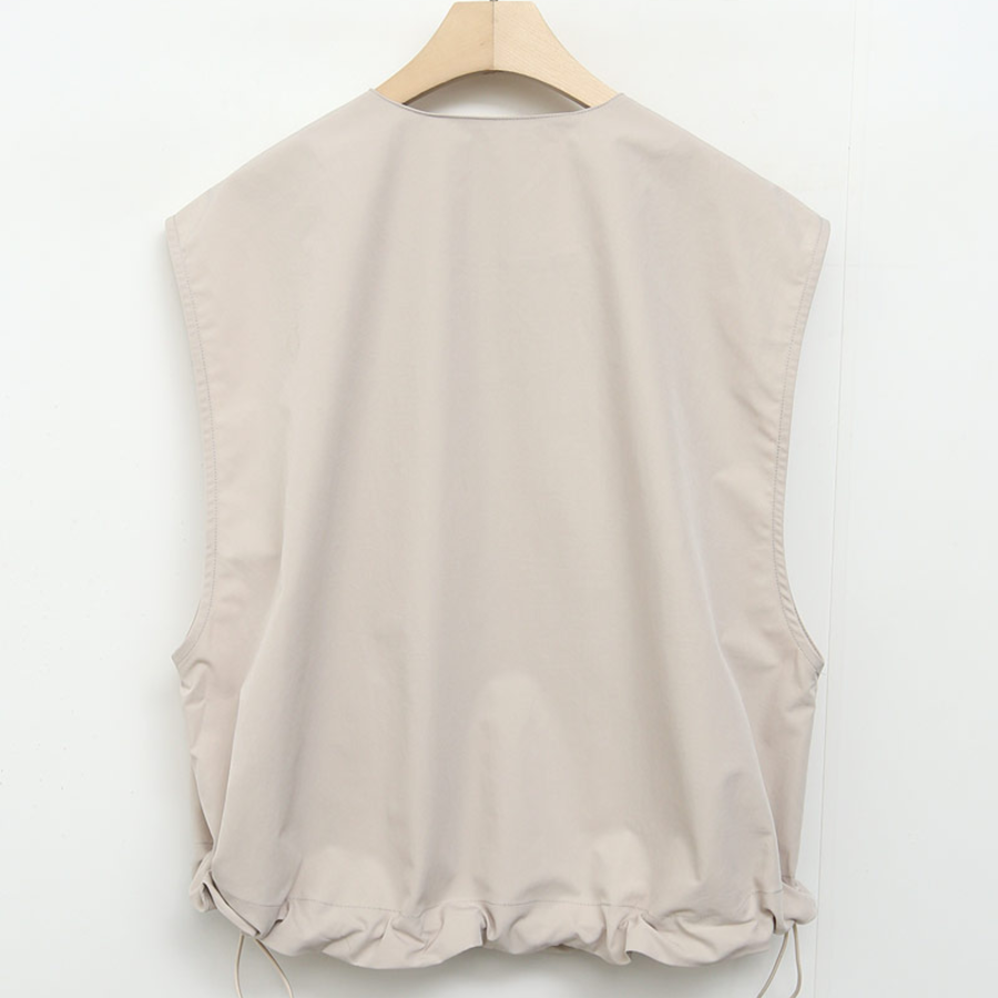 Layered Casual Vest with Hem Shirring