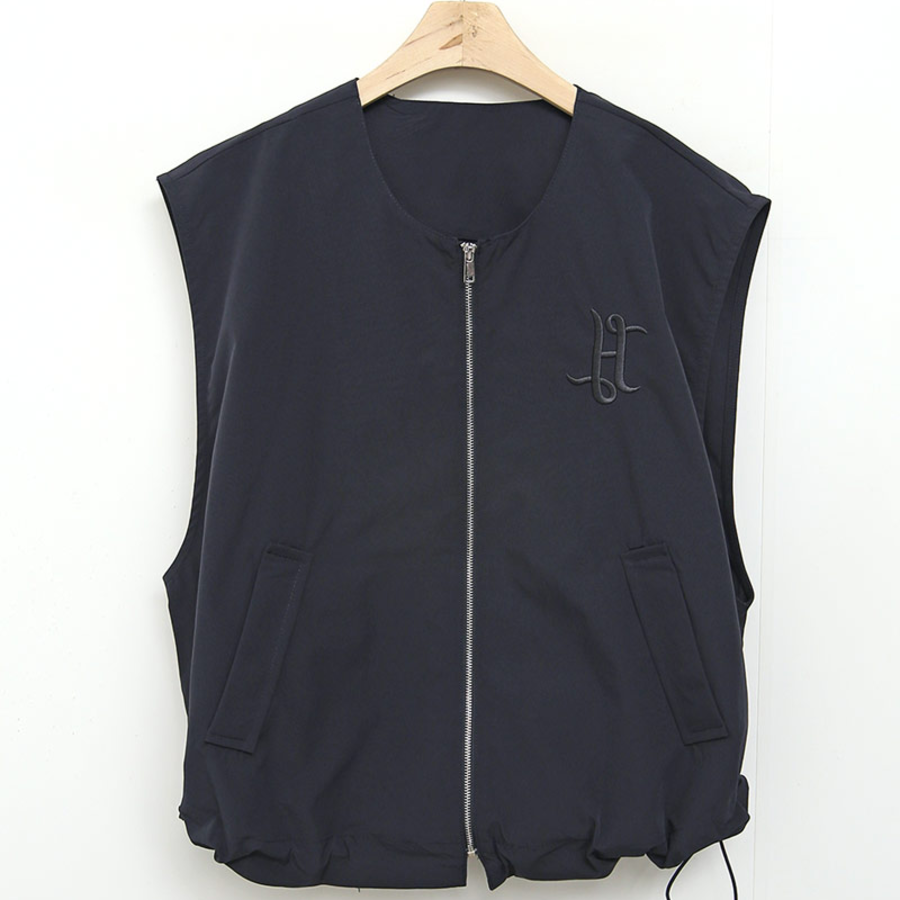 Layered Casual Vest with Hem Shirring