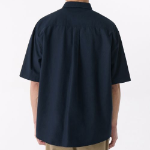 Oversized Oxford Short Sleeve Shirt [Navy]