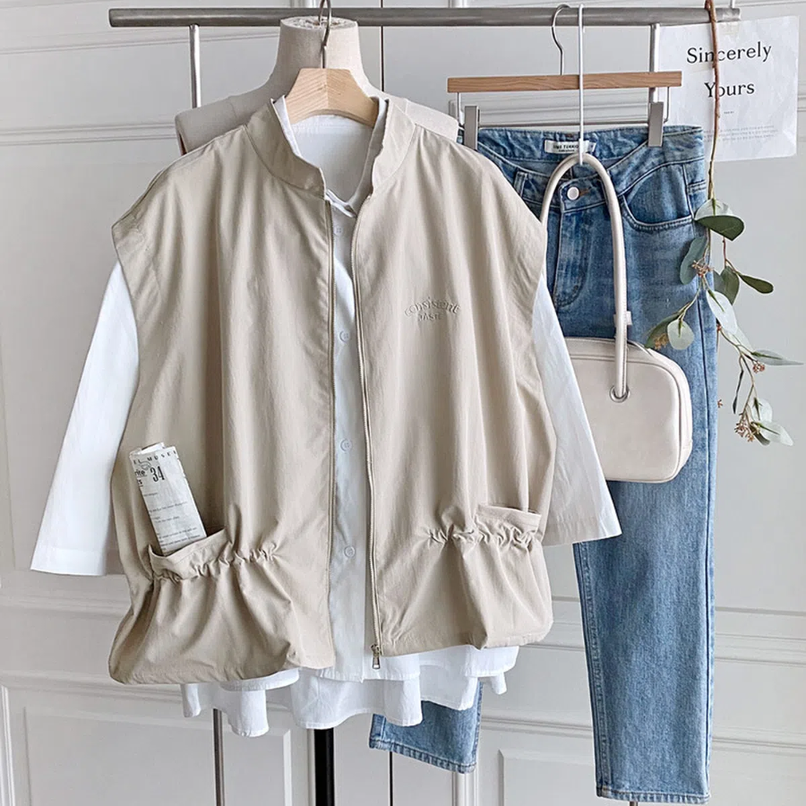 100% Nylon Undershiring Zip-Up Vest