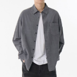 Relaxed Cotton Tencel Pigment Shirt [Blue Grey]