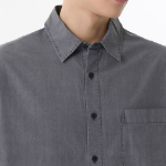 Relaxed Cotton Tencel Pigment Shirt [Blue Grey]