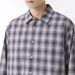 Relaxed Ombre Check Shirt 2 [Purple/Gray]