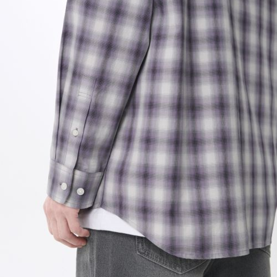 Relaxed Ombre Check Shirt 2 [Purple/Gray]