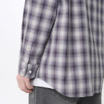 Relaxed Ombre Check Shirt 2 [Purple/Gray]