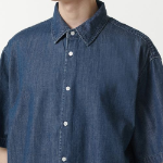 Relaxed Short Sleeve Denim Shirt [Blue Indigo]