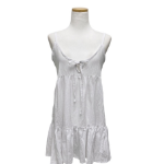 Многослойное мини-платье с оборками и бретелями