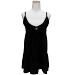 Многослойное мини-платье с оборками и бретелями