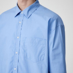 Oversized Poplin Shirt [Socks Blue]