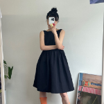 Платье-миди без рукавов с анорак-дизайном и вырезом “лодочка”