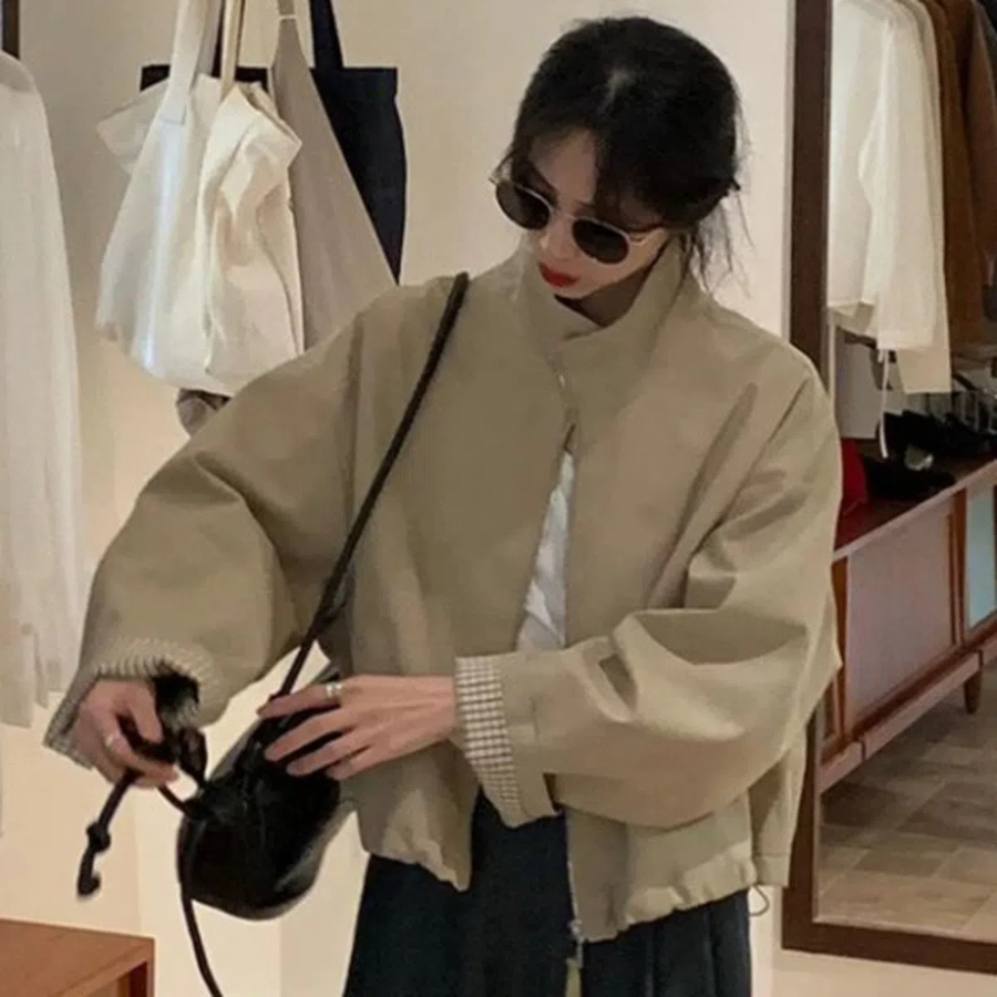 Periem Zip-Up Casual Loose-Fit Spring Jacket