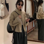 Periem Zip-Up Casual Loose-Fit Spring Jacket