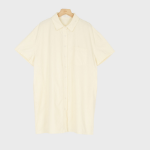 Хлопковое мини-платье-рубашка с короткими рукавами