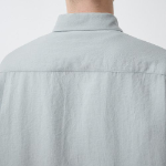 Relaxed Linen-Like Shirt [Mint Gray]
