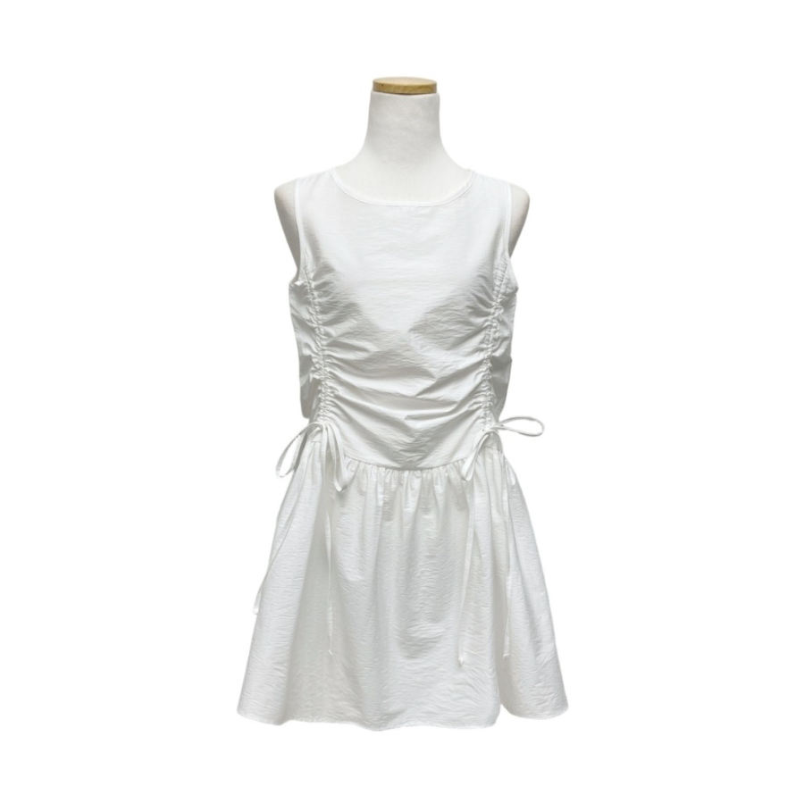 Мини-платье с завязками и сборками, платье-бюстье для многослойных образов