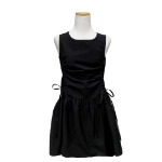 Мини-платье с завязками и сборками, платье-бюстье для многослойных образов