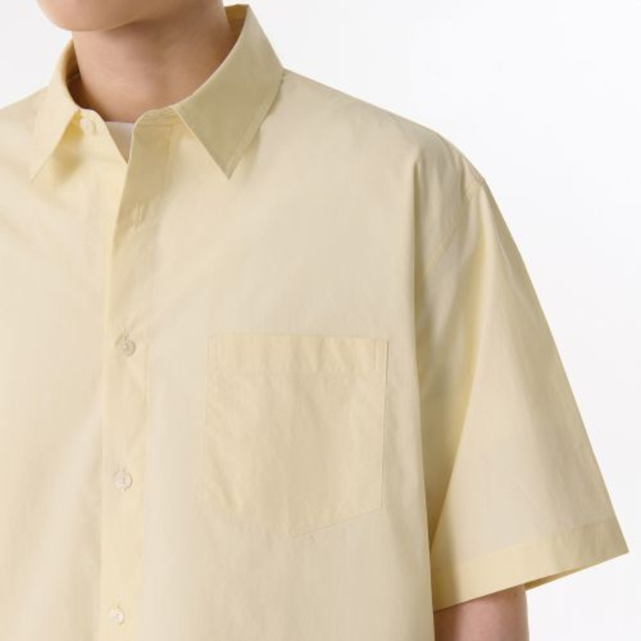 Relaxed Soft Poplin Short Sleeve Shirt [Lemon]