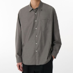 Relaxed Wool-Like Shirt [Taupe]