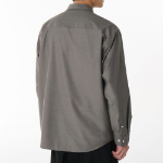 Relaxed Wool-Like Shirt [Taupe]