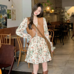 Цветочный комплект: платье и жилет