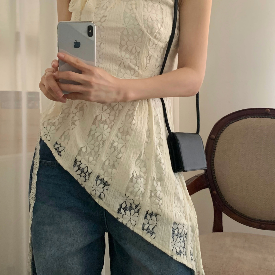 Ажурное платье-бюстье с драпировкой и кружевным топом