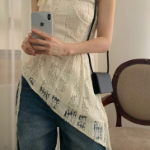 Ажурное платье-бюстье с драпировкой и кружевным топом