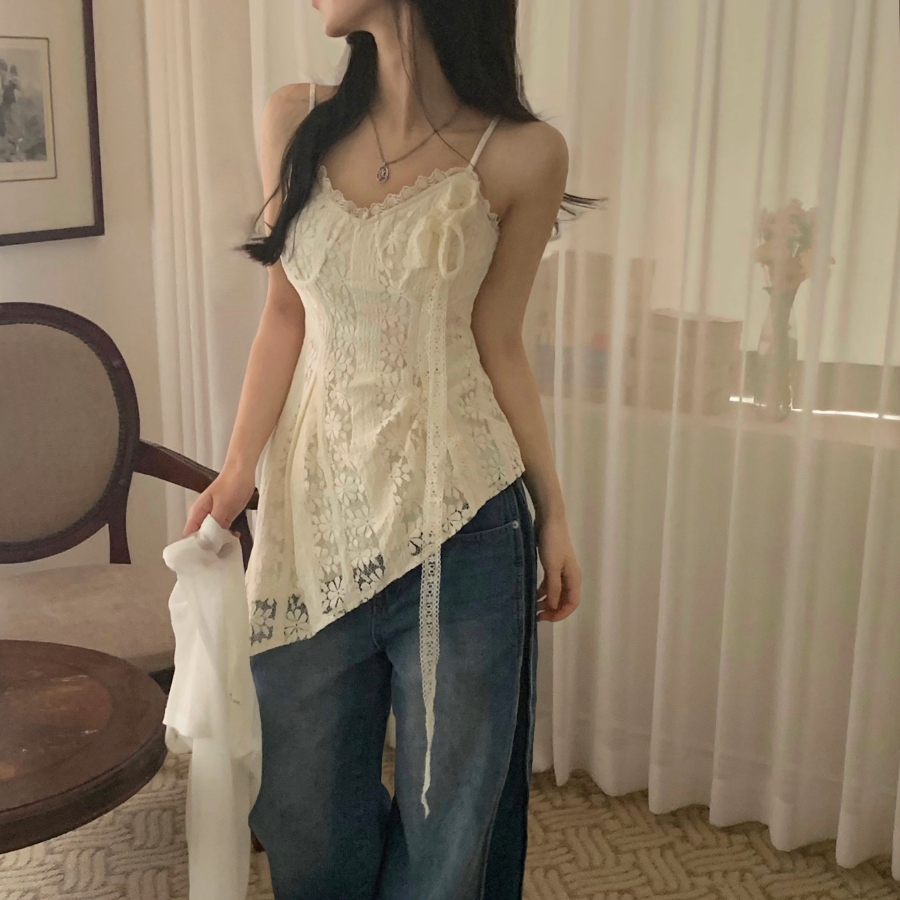 Ажурное платье-бюстье с драпировкой и кружевным топом