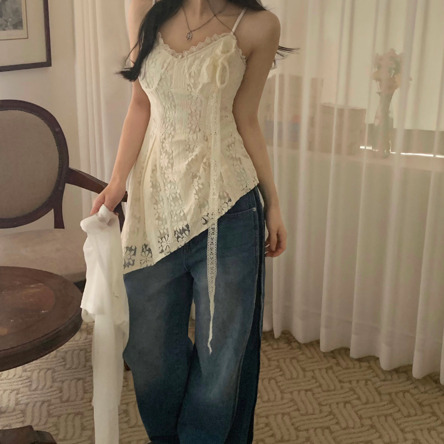 Ажурное платье-бюстье с драпировкой и кружевным топом