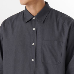 Relaxed Fit Oxford Shirt [Dark Gray]
