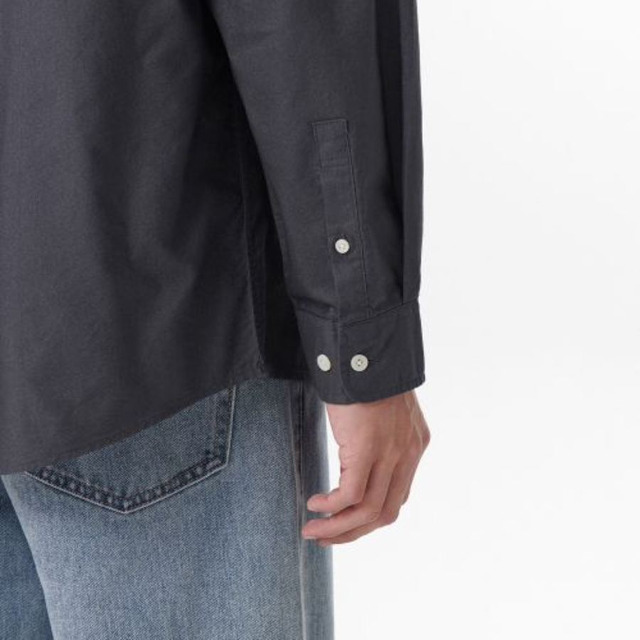 Relaxed Fit Oxford Shirt [Dark Gray]