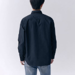 Basic Washed Poplin Shirt [Navy]