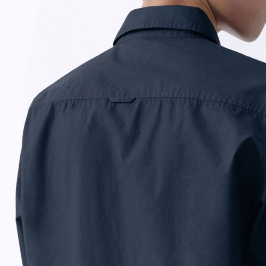 Basic Washed Poplin Shirt [Navy]