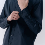 Basic Washed Poplin Shirt [Navy]