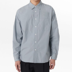 Relaxed Washed Poplin Shirt [Cloudy Blue]