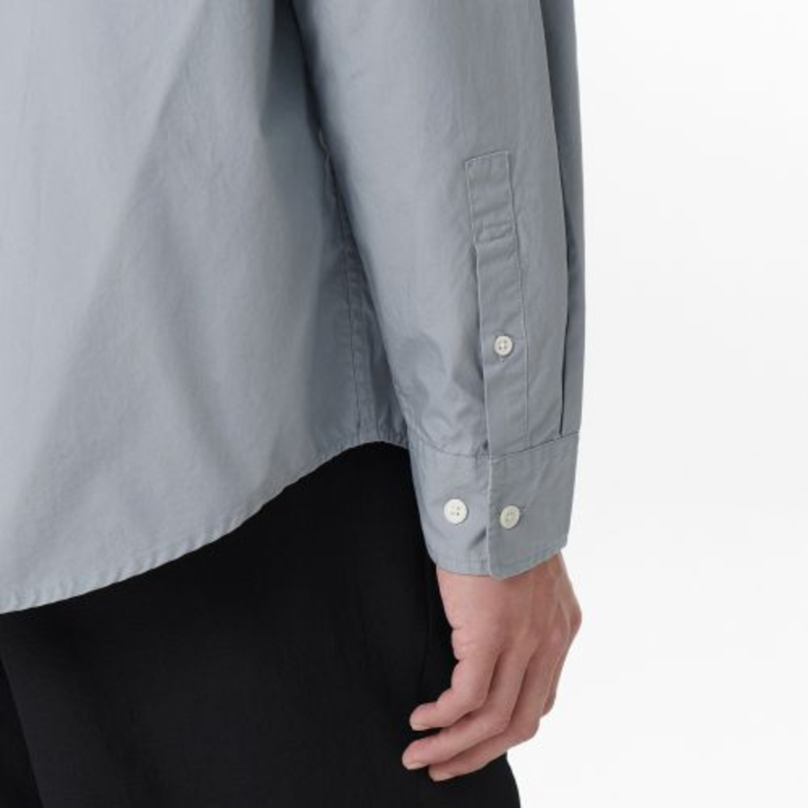 Relaxed Washed Poplin Shirt [Cloudy Blue]
