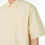 Relaxed Washed Poplin Short Sleeve Shirt [Lemon]