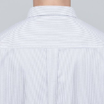 Striped Oversized Oxford Short Sleeve Shirt [Gray Stripe]