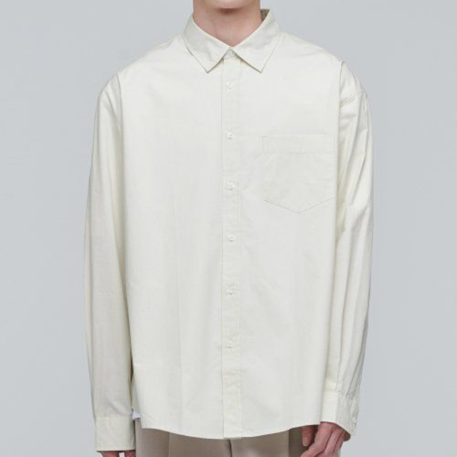 Oversized Poplin Shirt [Cream]