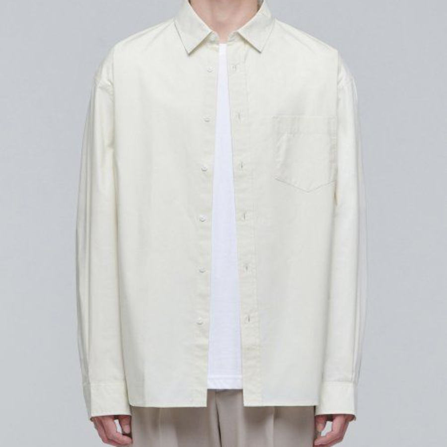 Oversized Poplin Shirt [Cream]