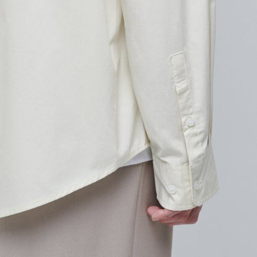Oversized Poplin Shirt [Cream]
