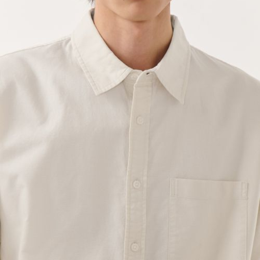 Relaxed Oxford Short Sleeve Shirt [Cream]