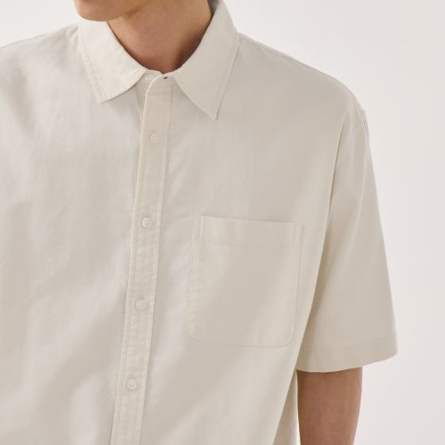 Relaxed Oxford Short Sleeve Shirt [Cream]
