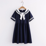 M-Темно-синий-Мини-платье