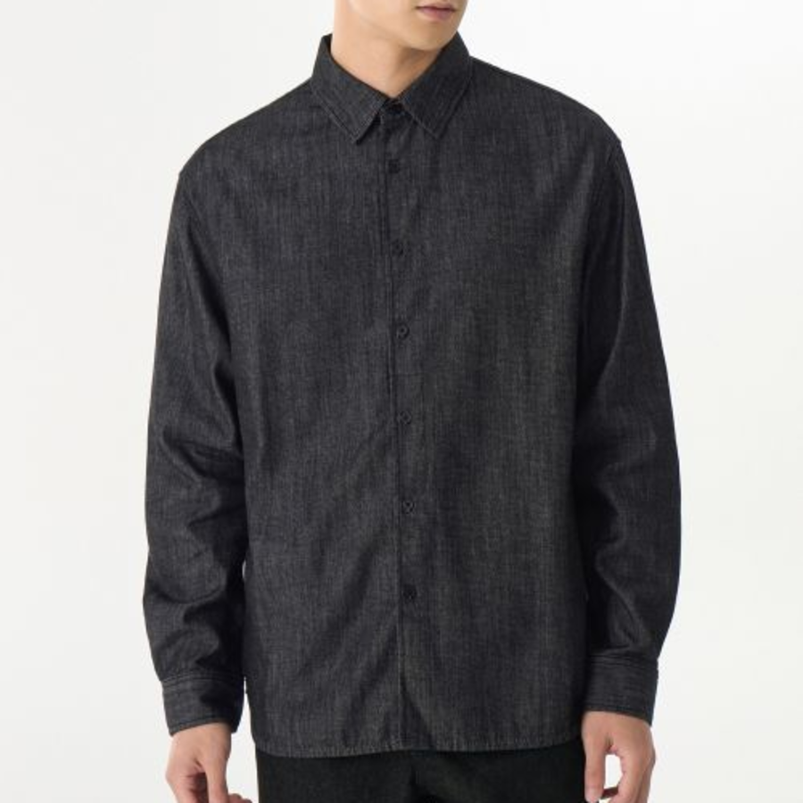 Relaxed Denim Shirt [Black]
