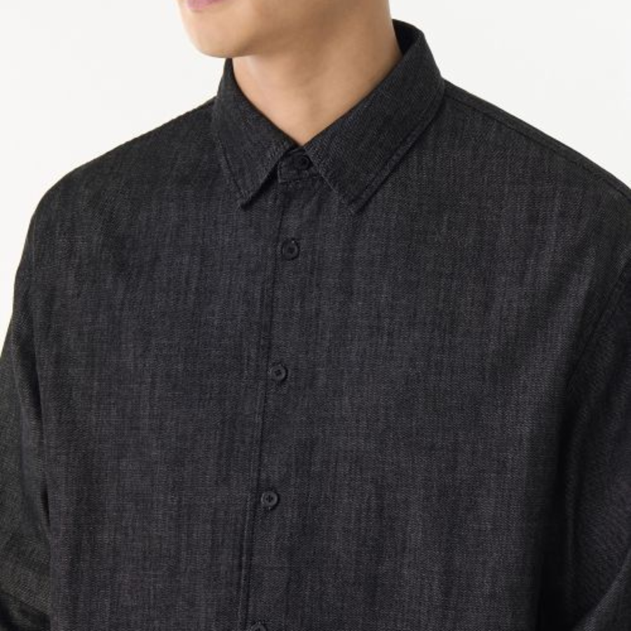 Relaxed Denim Shirt [Black]
