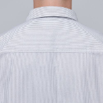 Striped Oversized Oxford Shirt [Gray Stripe]