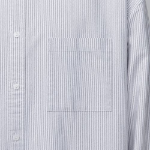 Striped Oversized Oxford Shirt [Gray Stripe]